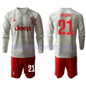 Maillot de Foot Juventus HIGUAIN 21 Extérieur 2019-20 Manches Longues - Enfant